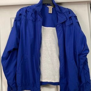 Blue zip up jacket